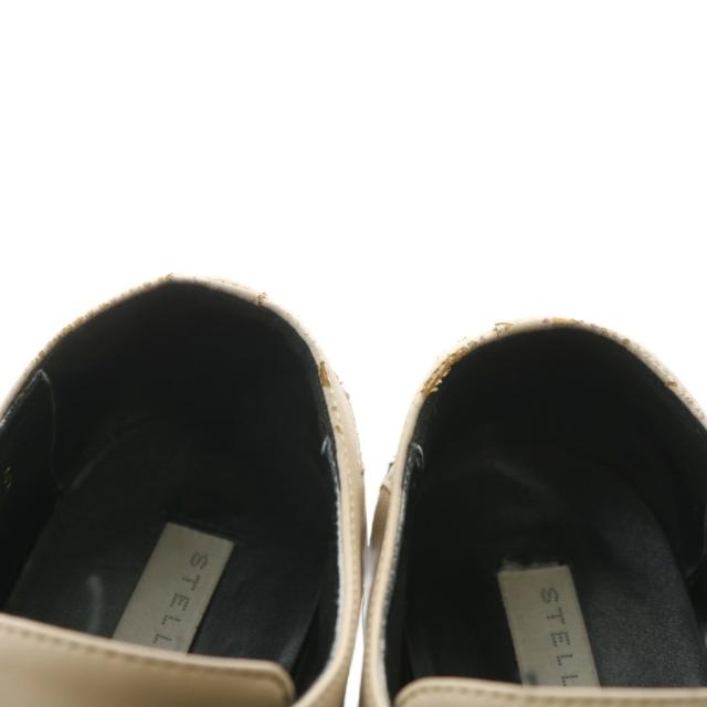 【中古】STELLA McCARTNEY ELYSE スニーカー フェイクレザー 厚底 スクエアトゥ 星 スター 35 22.5cm ベージュ 580196