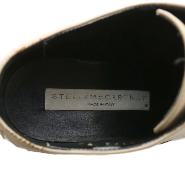 【中古】STELLA McCARTNEY ELYSE スニーカー フェイクレザー 厚底 スクエアトゥ 星 スター 35 22.5cm ベージュ 580196
