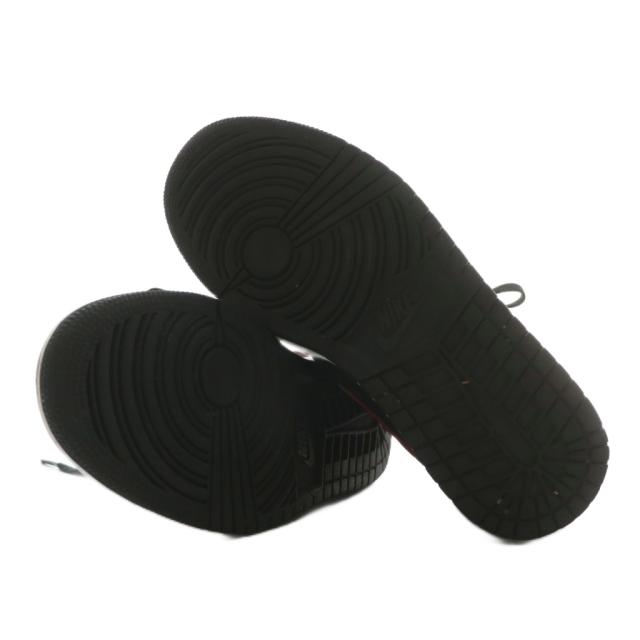 【中古】ナイキ NIKE Air Jordan 1 Mid Reverse Bred スニーカー レザー ハイカット US7.5 25.5cm 赤 黒 554724-054