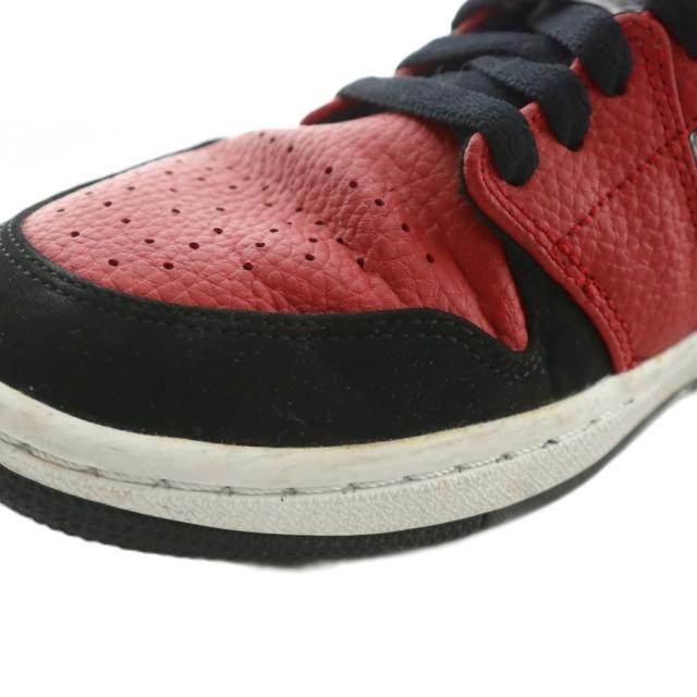 【中古】ナイキ NIKE Air Jordan 1 Mid Reverse Bred スニーカー レザー ハイカット US7.5 25.5cm 赤 黒 554724-054