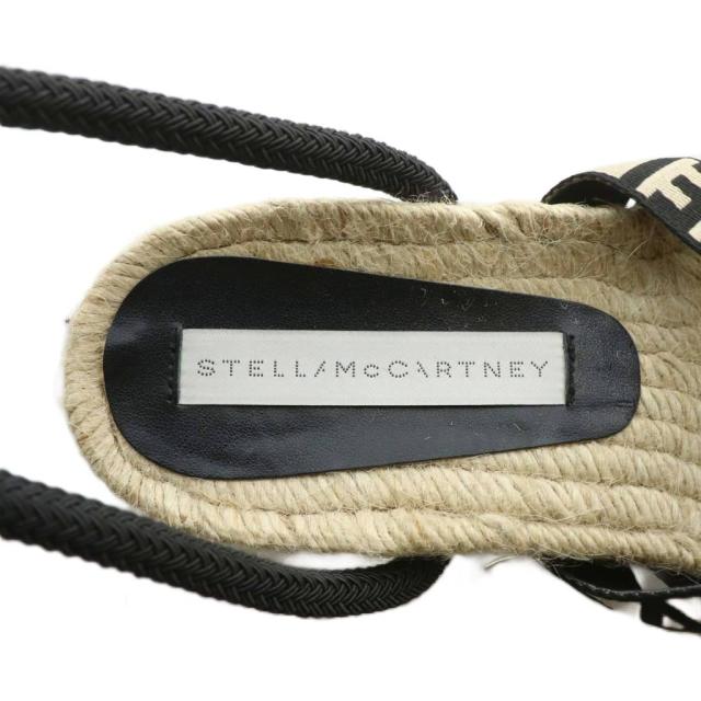 【中古】STELLA McCARTNEY ガイア サンダル エスパドリーユ 厚底 オープントゥ レースアップ 36 23cm ベージュ 黒 中古】STELLA McCARTNEY ガイア サンダル エスパドリーユ 厚底