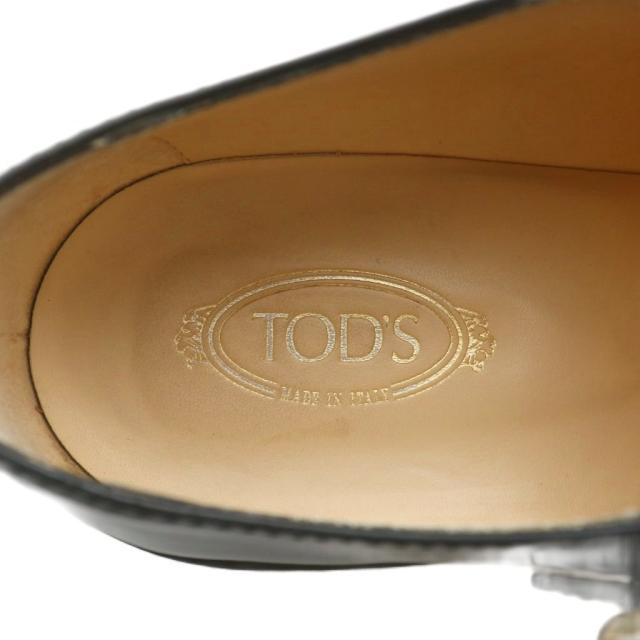 【中古】TOD'S GOMMA BASSO 59C MONK FIBBIE ローファー ドレスシューズ ダブルモンクストラップ 38.5 25.5cm 黒