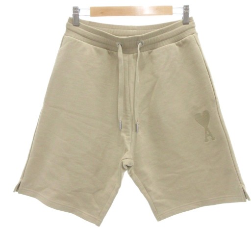 【中古】アミ アレクサンドル マテュッシ ami スウェット ショーツ ショートパンツ ハーフパンツ 裏毛 XS ベージュ