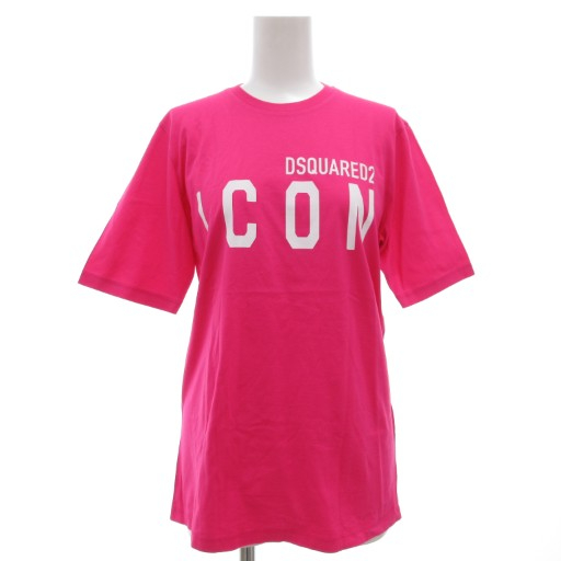 【中古】未使用品 ディースクエアード DSQUARED2 タグ付き 20AW ICON ロゴ Tシャツ カットソー ルーズフィット XS