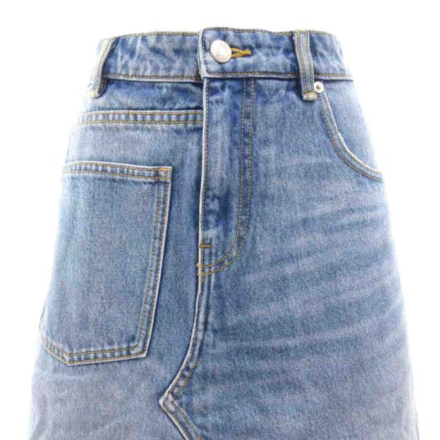 中古】トリーバーチ デコンストラクト デニムスカート Aライン 切りっ