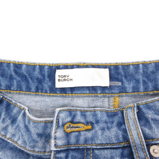 中古】トリーバーチ デコンストラクト デニムスカート Aライン 切りっ