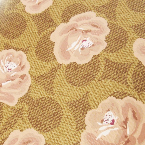 【中古】未使用品 コーチ COACH レインブーツ 長靴 内側ゴア 切替 シグネチャー 花柄 ローズ 6 23.0cm 茶 ブラウン