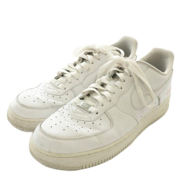 【中古】NIKE × Supreme Air Force 1 Low White スニーカー レザー ローカット ロゴ US11.5 29.5cm 白 CU9225-100