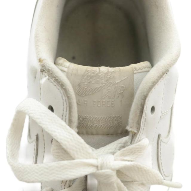 【中古】NIKE × Supreme Air Force 1 Low White スニーカー レザー ローカット ロゴ US11.5 29.5cm 白 CU9225-100