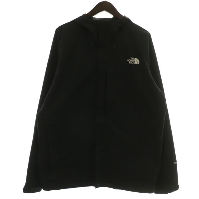 【中古】THE NORTH FACE CLOUD JACKET 防水シェルジャケット アウター フード ジップアップ プリント XXL 黒 NP11712