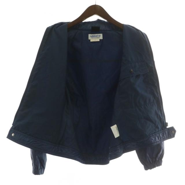 【中古】アディダス adidas 80s デサント期 ヴィンテージ 中綿 ジャケット ナイロン ジップアップ ロゴ 刺繍 S 紺 中古】アディダス adidas 80s デサント期 ヴィンテージ 中綿