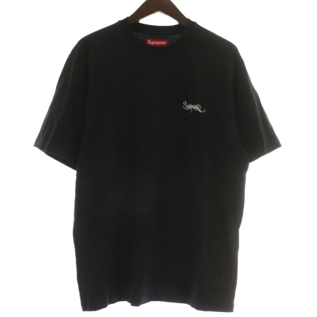 【中古】シュプリーム SUPREME 24SS Washed Tag S/S Top Tシャツ カットソー 半袖 クルーネック ロゴ 刺繍 S 黒