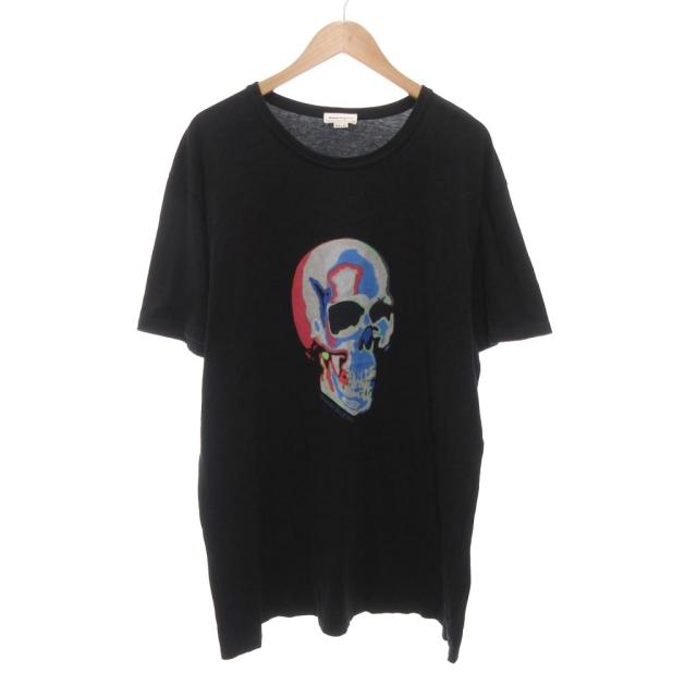 【中古】アレキサンダーマックイーン ALEXANDER MCQUEEN 美品 Tシャツ スカル プリント クルーネック 半袖 XL