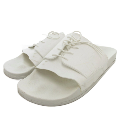 【中古】メゾンマルジェラ 22 Maison Margiela 22 スライドサンダル シューズ レースアップ 43 白 ホワイト