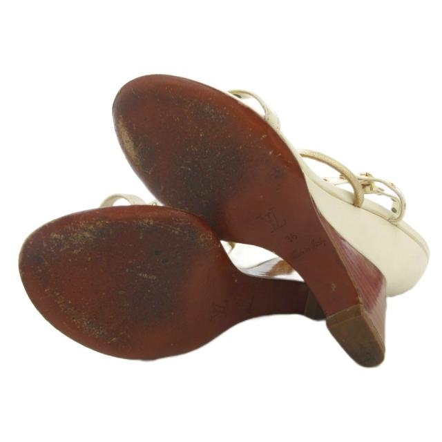 中古】ルイヴィトン LOUIS VUITTON サンダル ウェッジソール ウッド