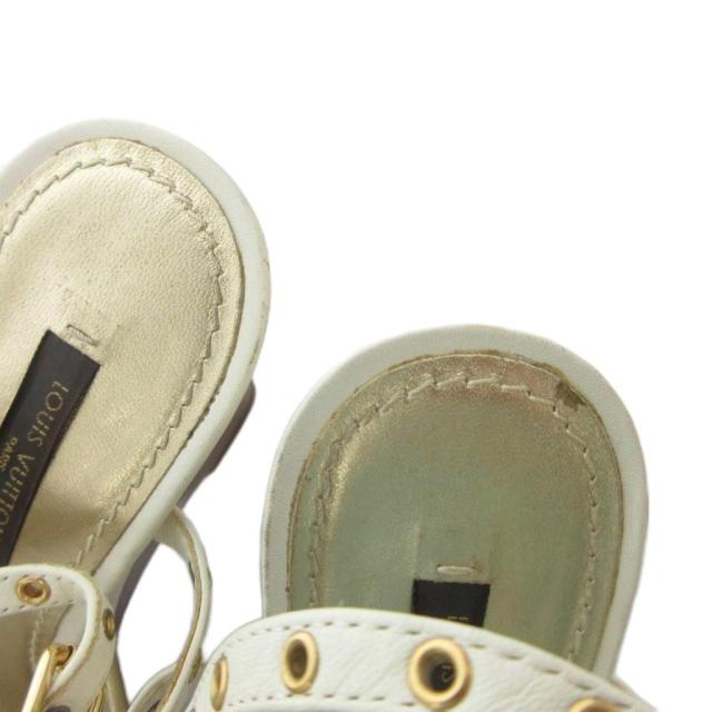 中古】ルイヴィトン LOUIS VUITTON サンダル ウェッジソール ウッド
