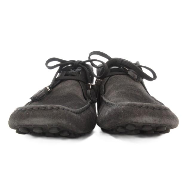 【中古】ルイヴィトン LOUIS VUITTON ドライビングシューズ スニーカー 6.5 25.5cm スエード レザー ロゴ 黒