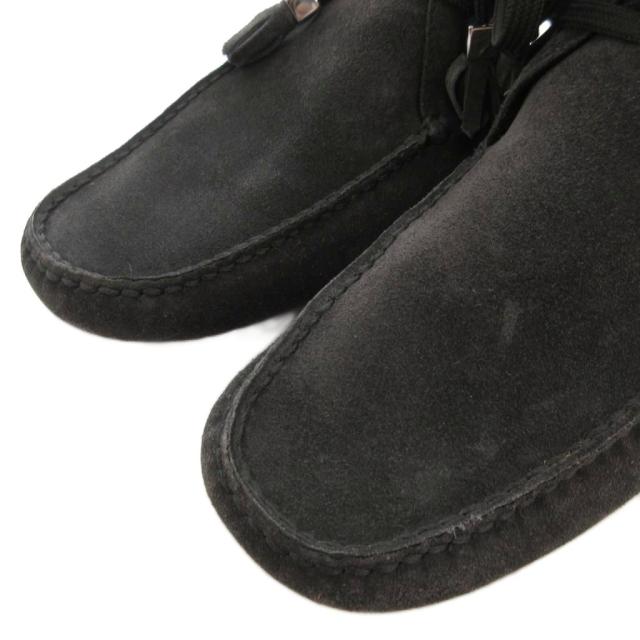 【中古】ルイヴィトン LOUIS VUITTON ドライビングシューズ スニーカー 6.5 25.5cm スエード レザー ロゴ 黒