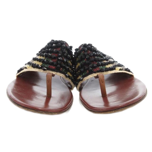 中古】グッチ GUCCI トングサンダル シューズ ビーサン レザー