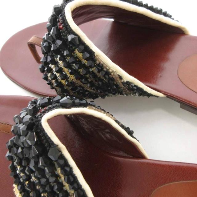 中古】グッチ GUCCI トングサンダル シューズ ビーサン レザー