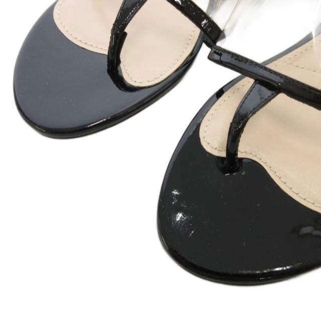 【中古】プラダ PRADA トングサンダル シューズ クリア 37.5 黒 ブラック /FF ■GY19 レディース_2