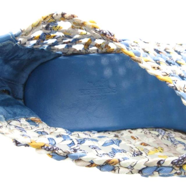 中古】エルメス HERMES スリッポン スニーカー シューズ ローカット 白