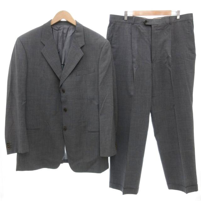 【中古】アルマーニ コレツィオーニ ARMANI COLLEZIONI セットアップ スーツ ジャケット パンツ 背抜き シングル