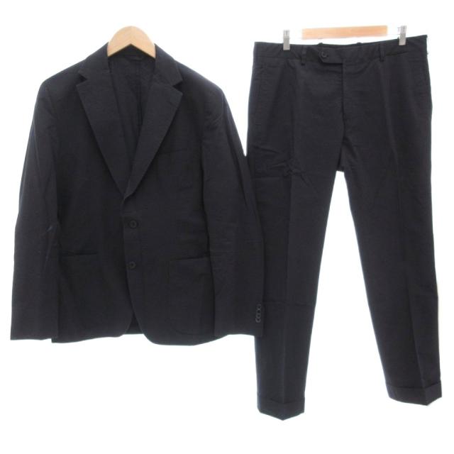 【中古】ベルベスト Belvest TOMORROWLAND別注 セットアップ スーツ ジャケット パンツ 背抜き シングル