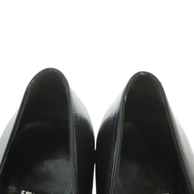 【中古】サルヴァトーレフェラガモ Salvatore Ferragamo ヴァラ パンプス レザー スクエアトゥ ヒール 5.5 22.5cm 黒