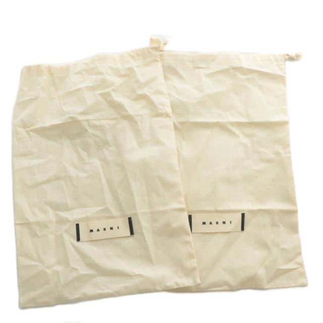 【中古】マルニ MARNI サンダル レザー エナメル オープントゥ チャンキーヒール ストラップ 35.5 22.5cm 茶色 黒