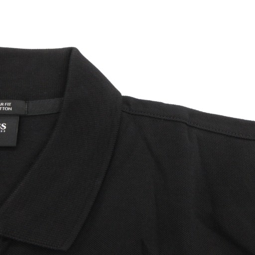 【中古】ヒューゴボス HUGO BOSS C-フィレンツェ C-FIRENZE ポロシャツ S 半袖 ロゴ刺繍 ワンポイント 黒 ブラック_7