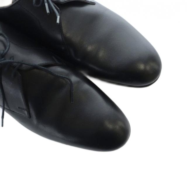 【中古】エルメス HERMES ビジネスシューズ ドレスシューズ 靴 ロゴ レザー 39.5 24.5cm 黒 ブラック ■GY01 /MQ