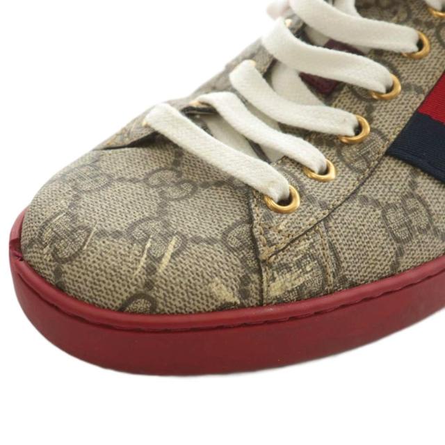 中古】グッチ GUCCI ACE スニーカー GGスプリーム ローカット シェリー