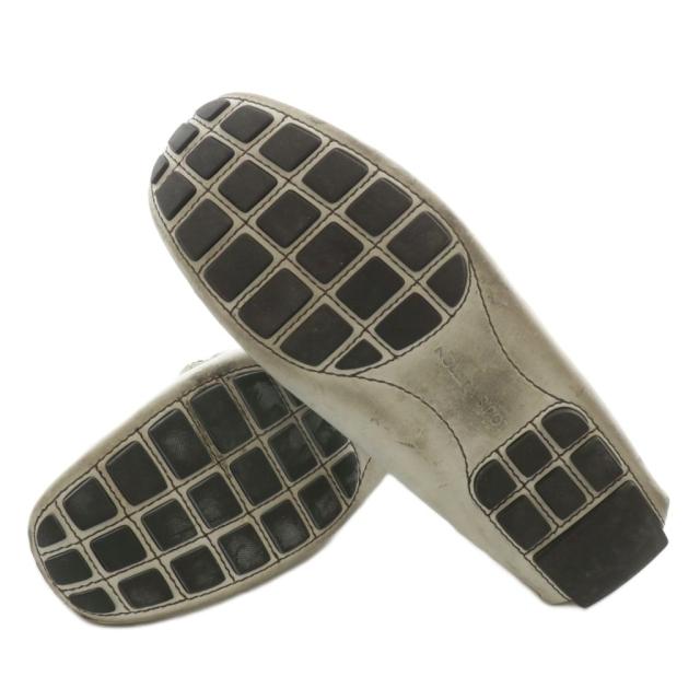 【中古】LOUIS VUITTON モンテカルロ ドライビングシューズ ローファー モカシン レザー ロゴ 7.5 26.5cm 白