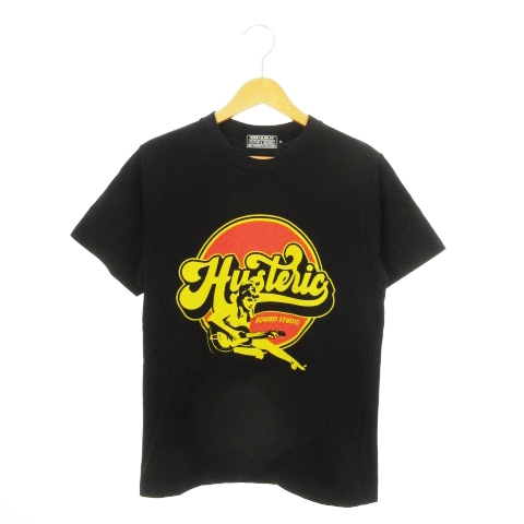 【中古】Hysteric DIZZY＆MILKY 25SS HYSTERIC SOUND STUDIO Tシャツ カットソー 半袖 ガールプリント ロゴ S 黒
