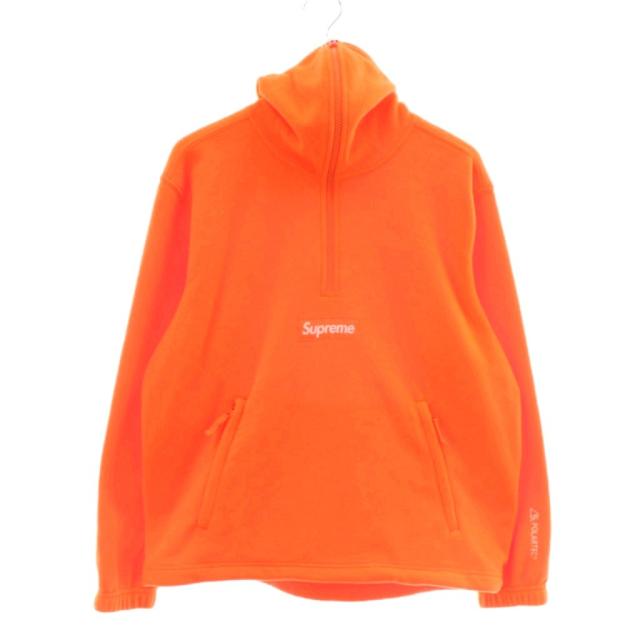 【中古】SUPREME 24AW Polartec Facemask Half Zip Hooded Sweatshirt フリースジャケット パーカー 長袖 S オレンジ
