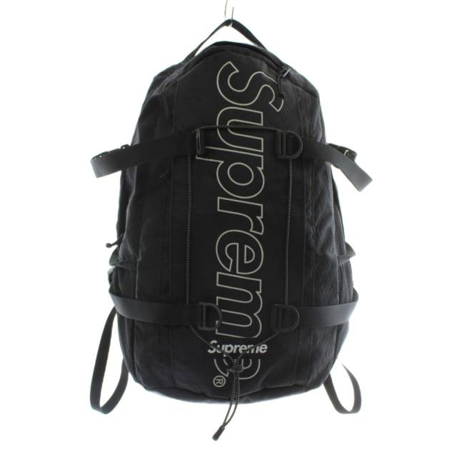【中古】シュプリーム SUPREME 18AW BACK PACK BLACK リュックサック バックパック デイパック ナイロン ロゴ 黒