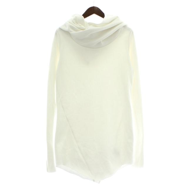 【中古】エーエフオム A.F HOMME ARTEFACT パーカー スウェット 長袖 裏起毛 プルオーバー 変形 1 白 ホワイト