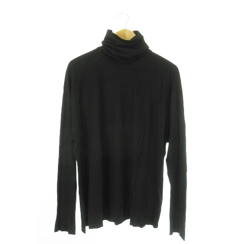 【中古】kujaku by Takuma Nishizaka 長袖カットソー ハイネック ラグラン オーバーサイズ ストレッチ 無地 1 S 黒