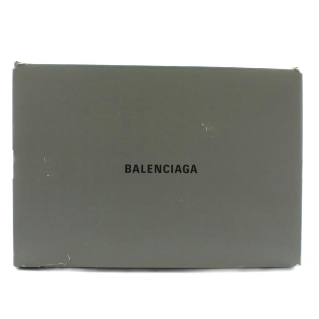 【中古】BALENCIAGA TRIPLE S スニーカー ダッドスニーカー レザー ローカット 厚底 ロゴ 総柄 US9 27.5cm 青 536737