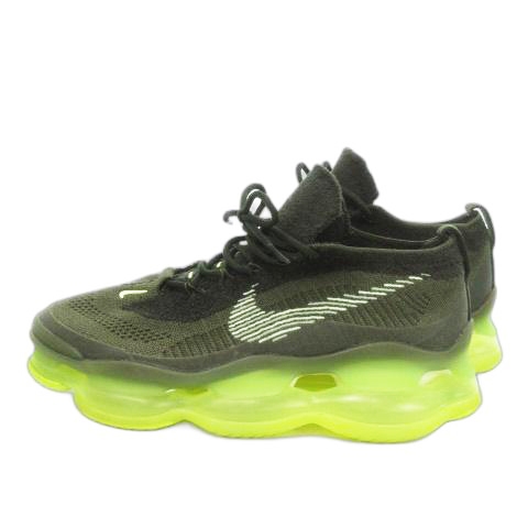 【中古】NIKE Air Max Scorpion Barely Volt スニーカー シューズ レースアップ ニット ロゴ 27cm 緑 DJ4701-300
