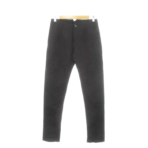 【中古】ハンニバル Hannibal テーパードパンツ ウール ボタンフライ 44 S 黒 ブラック /AH11 ■GY12 メンズ