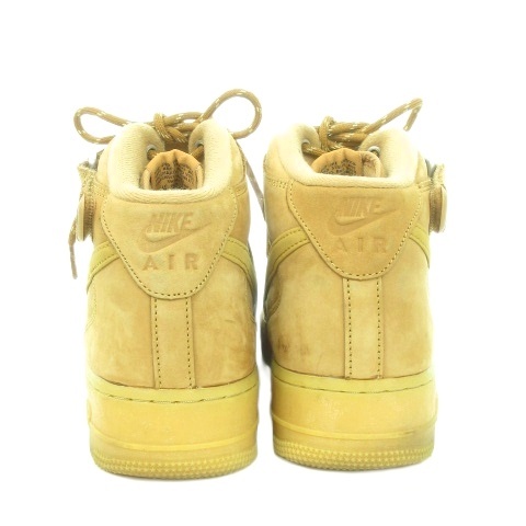 【中古】ナイキ NIKE Air Force 1 Mid Flax スニーカー ハイカット レースアップ 27.5cm 茶 ブラウン DJ9158-200
