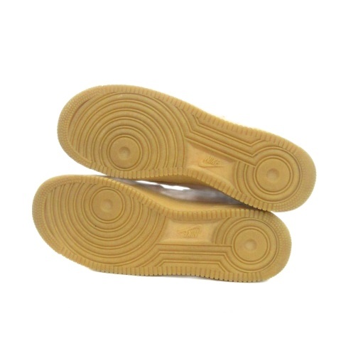 【中古】ナイキ NIKE Air Force 1 Mid Flax スニーカー ハイカット レースアップ 27.5cm 茶 ブラウン DJ9158-200