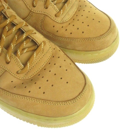 【中古】ナイキ NIKE Air Force 1 Mid Flax スニーカー ハイカット レースアップ 27.5cm 茶 ブラウン DJ9158-200