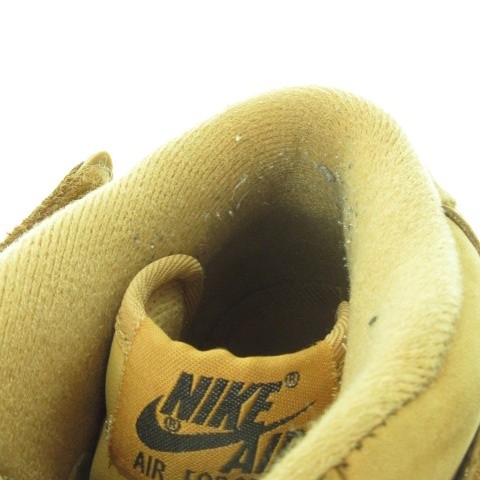 【中古】ナイキ NIKE Air Force 1 Mid Flax スニーカー ハイカット レースアップ 27.5cm 茶 ブラウン DJ9158-200