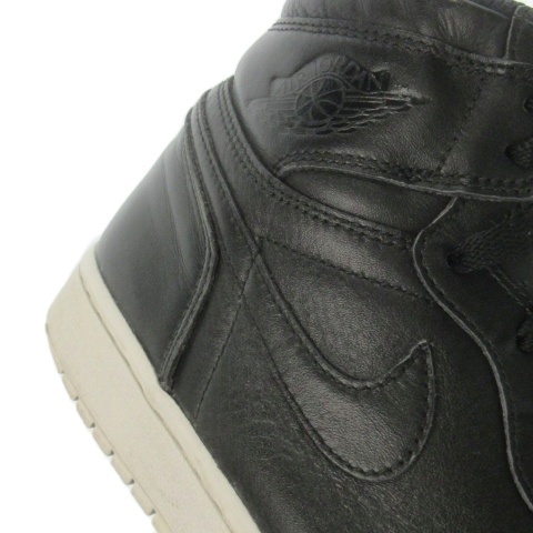 【中古】ナイキ NIKE AIR JORDAN 1 RETRO HIGH OG スニーカー レースアップ ハイカット レザー 革 ロゴ 9 27.0cm 黒