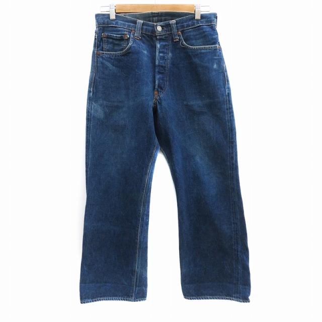 【中古】シュガーケーン デニムパンツ ジーンズ ストレート アンクル丈 ボタンフライ インディゴ M41200A