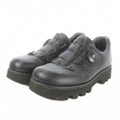 【中古】スペクタスシュー SPECTUS SHOES CO. GROCKER レザーシューズ 厚底 ボアシステム 25.5cm 黒