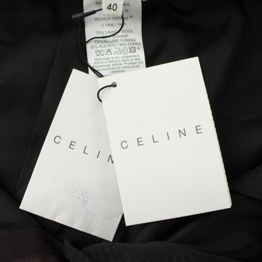 中古】未使用品 CELINE パンツ スラックス ウール モヘヤ混 ストレート  